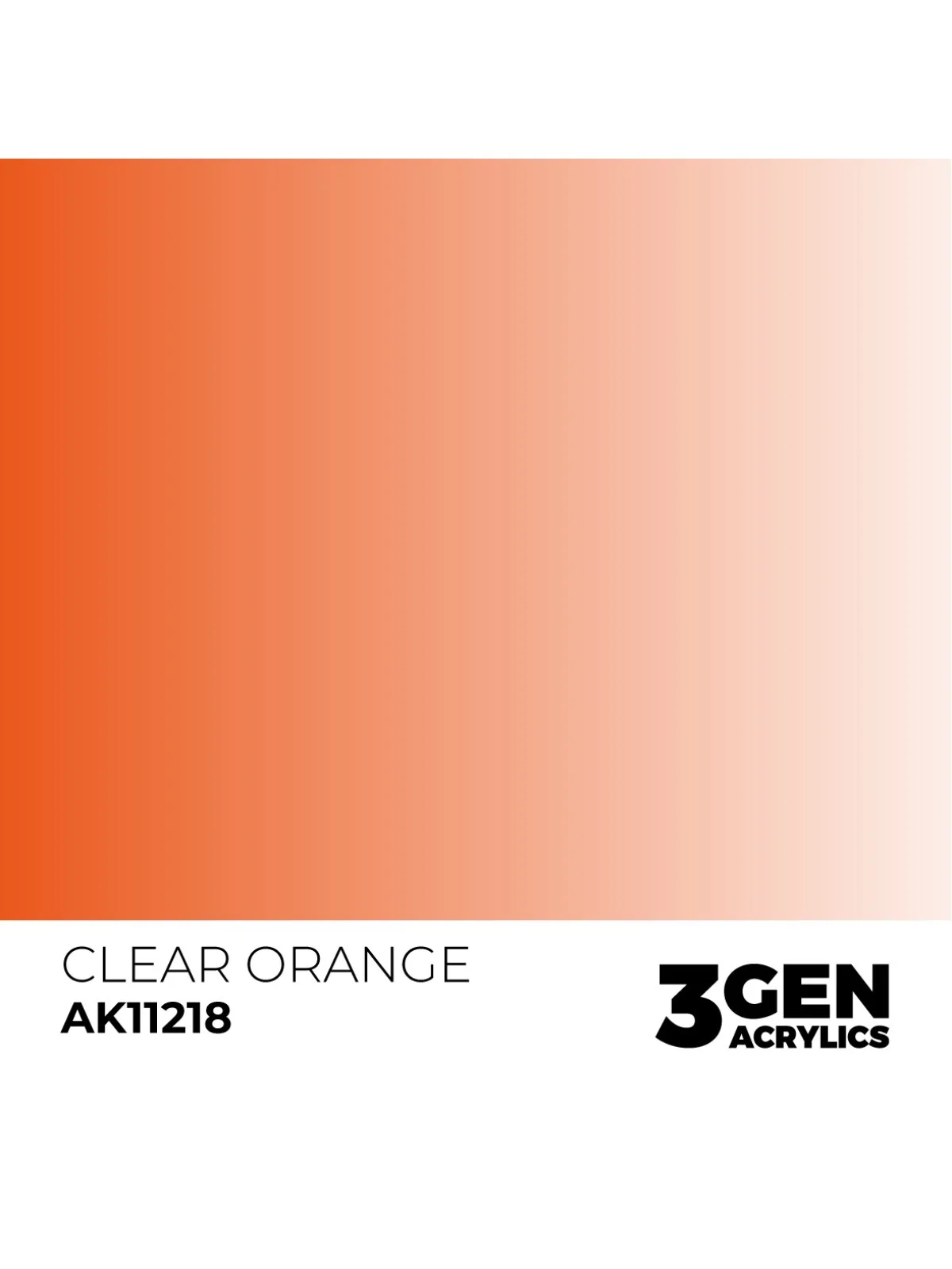 Clear Orange 3 Gen 17 ml (AK11218) de AK Interactive en 3rd Gen | La Cueva Roja
