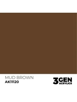 Mud Brown 3 Gen 17 ml (AK11120) de AK Interactive en 3rd Gen | La Cueva Roja