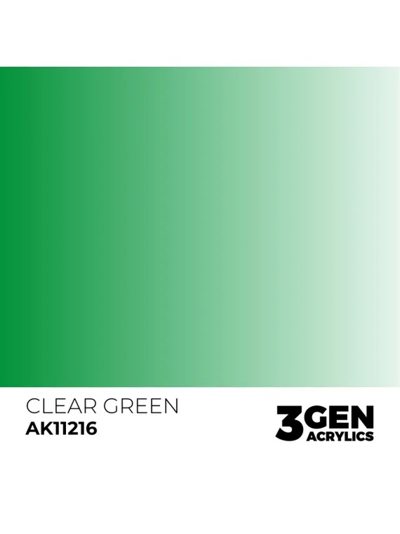 Clear Green 3 Gen 17 ml (AK11216) de AK Interactive en 3rd Gen | La Cueva Roja