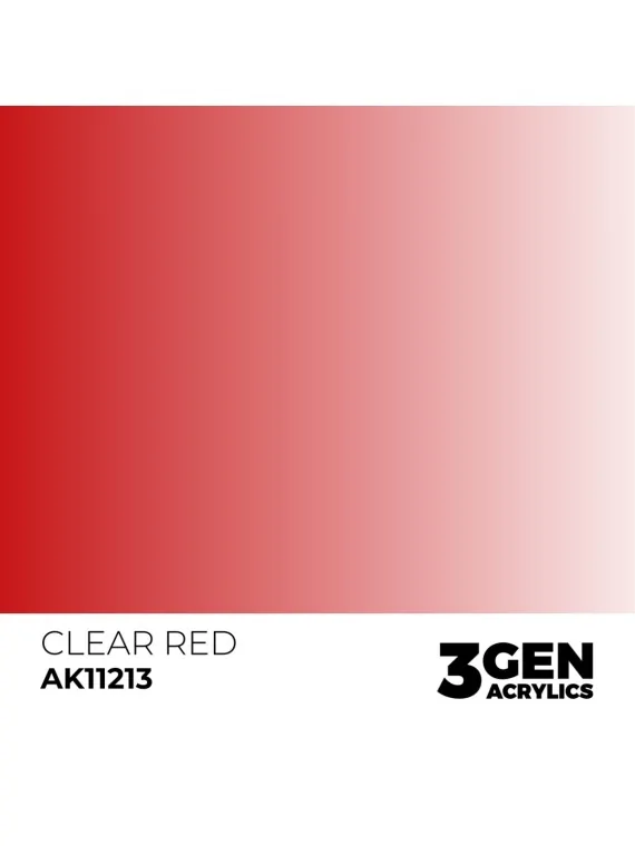 Clear Red 3 Gen 17 ml (AK11213) de AK Interactive en 3rd Gen | La Cueva Roja