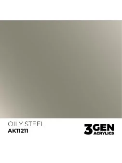Oily Steel Metallic 3 Gen 17 ml (AK11211) de AK Interactive en 3rd Gen | La Cueva Roja