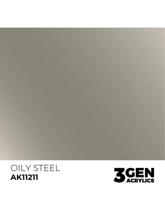 Oily Steel Metallic 3 Gen 17 ml (AK11211) de AK Interactive en 3rd Gen | La Cueva Roja