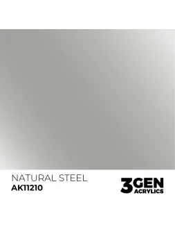 Natural Steel Metallic 3 Gen 17 ml (AK11210) de AK Interactive en 3rd Gen | La Cueva Roja