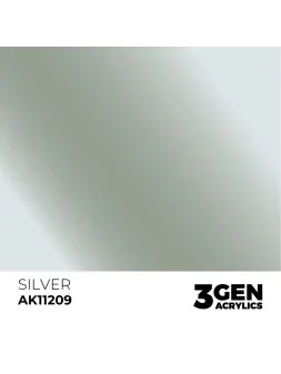 Silver Metallic 3 Gen 17 ml (AK11209) de AK Interactive en 3rd Gen | La Cueva Roja