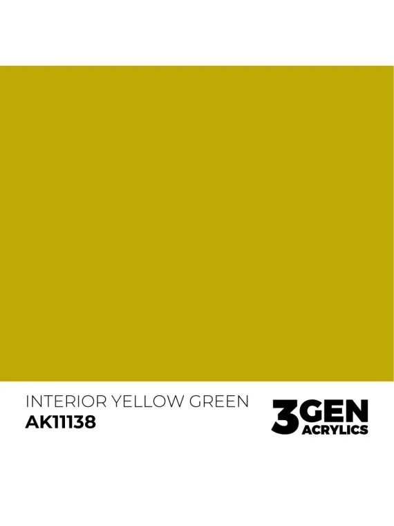 Interior Yellow Green 3 Gen 17 ml (AK11138) de AK Interactive en 3rd Gen | La Cueva Roja
