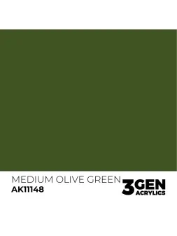 Medium Olive Green 3 Gen 17 ml (AK11148) de AK Interactive en 3rd Gen | La Cueva Roja