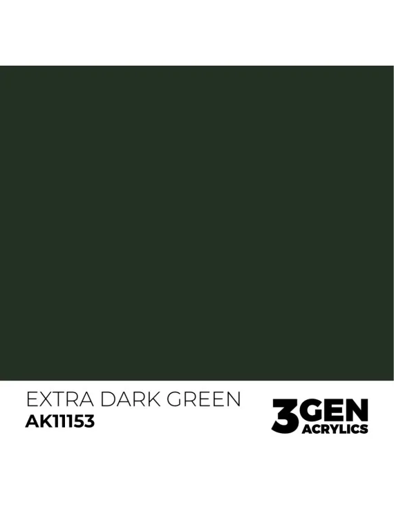Extra Dark Green 3 Gen 17 ml (AK11153) de AK Interactive en 3rd Gen | La Cueva Roja