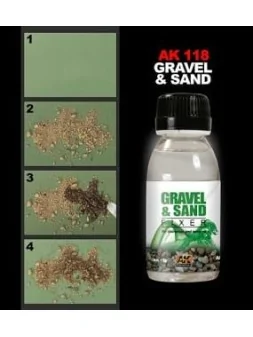 Gravel and Sand Fixer AK 100ml (AK118) de AK Interactive en Terrains | La Cueva Roja