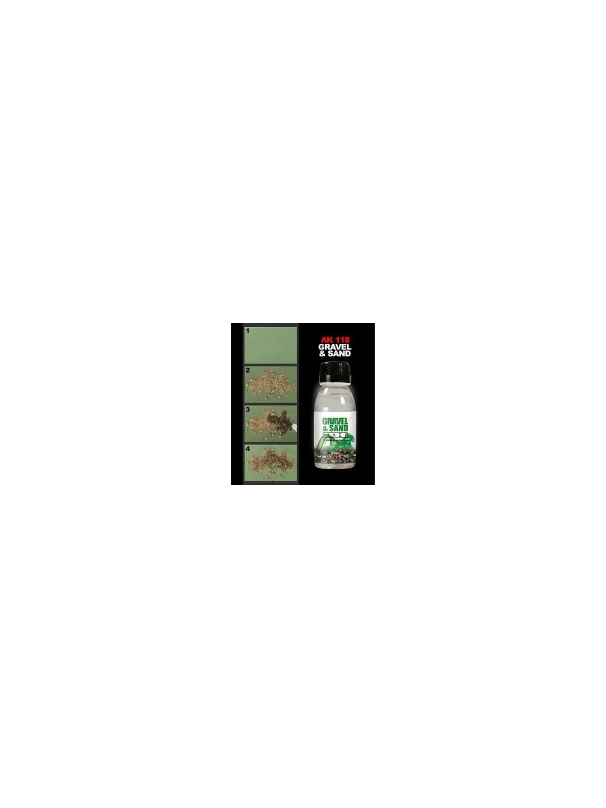 Gravel and Sand Fixer AK 100ml (AK118) de AK Interactive en Terrains | La Cueva Roja