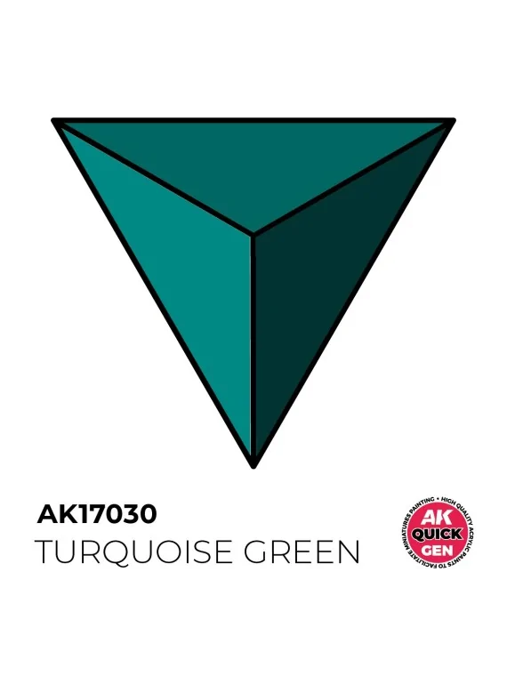 Turquoise Green Quick Gen Color 18 ml (AK17030) de AK Interactive en AK Quick Gen | La Cueva Roja