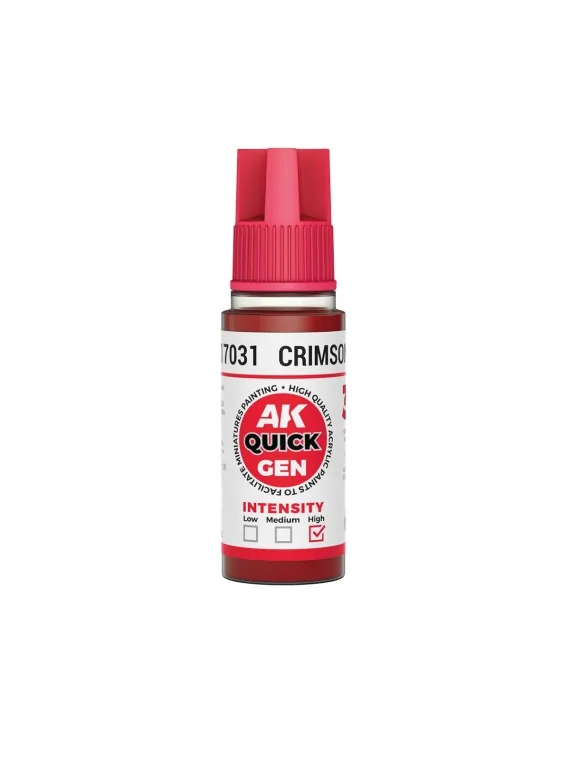 Crimson Red Quick Gen Color 18 ml (AK17031) de AK Interactive en AK Quick Gen | La Cueva Roja