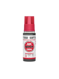 Soft Black Quick Gen Color 18 ml (AK17050) de AK Interactive en AK Quick Gen | La Cueva Roja