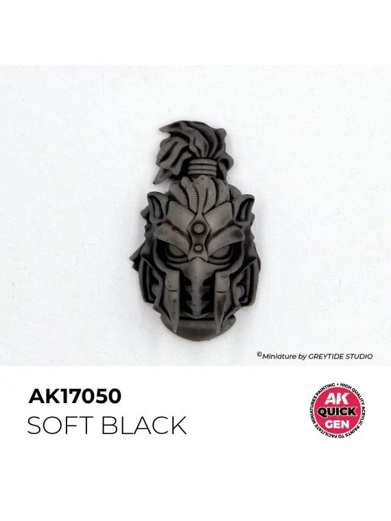 Soft Black Quick Gen Color 18 ml (AK17050) de AK Interactive en AK Quick Gen | La Cueva Roja