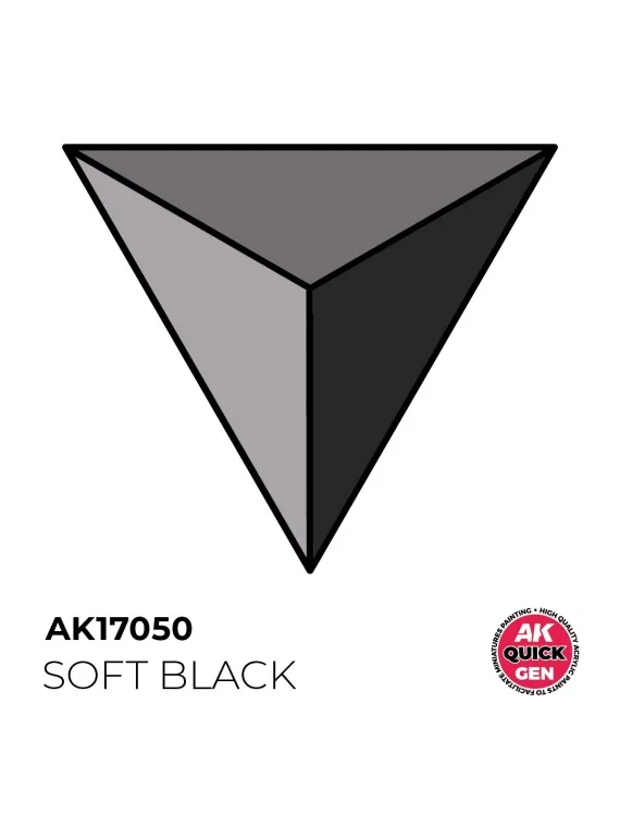 Soft Black Quick Gen Color 18 ml (AK17050) de AK Interactive en AK Quick Gen | La Cueva Roja