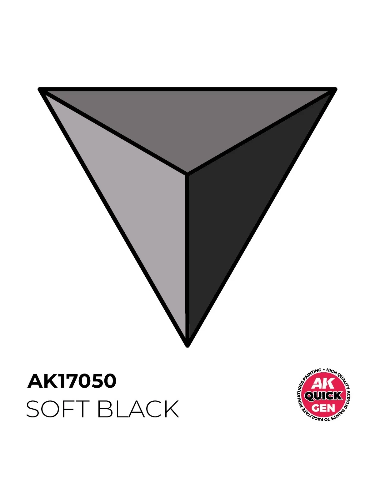 Soft Black Quick Gen Color 18 ml (AK17050) de AK Interactive en AK Quick Gen | La Cueva Roja