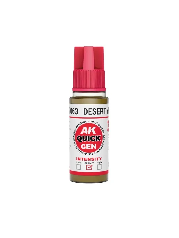 Desert Yellow Quick Gen Color 18 ml (AK17063) de AK Interactive en AK Quick Gen | La Cueva Roja
