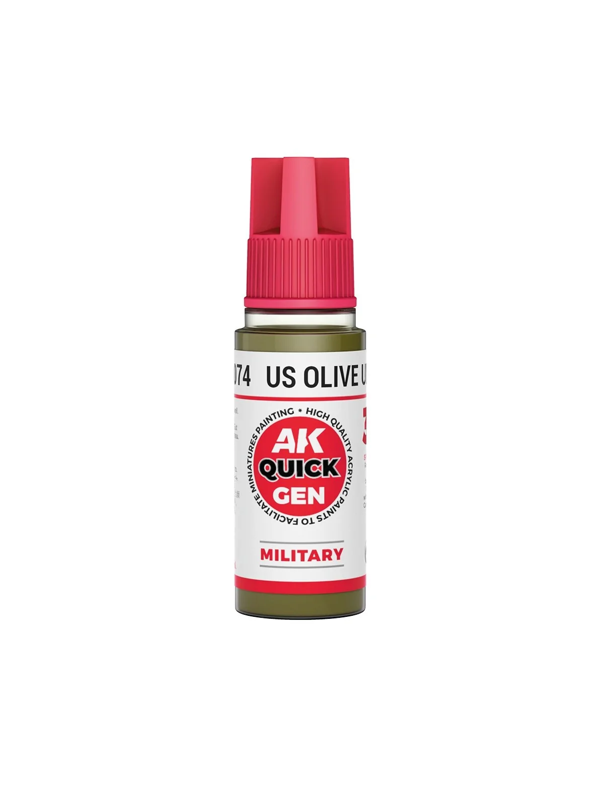 US Olive Uniform Quick Gen Color 18 ml (AK17074) de AK Interactive en AK Quick Gen | La Cueva Roja