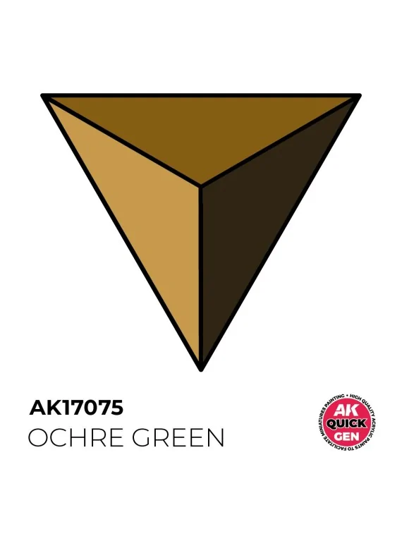 Ochre Green Quick Gen Color 18 ml (AK17075) de AK Interactive en AK Quick Gen | La Cueva Roja