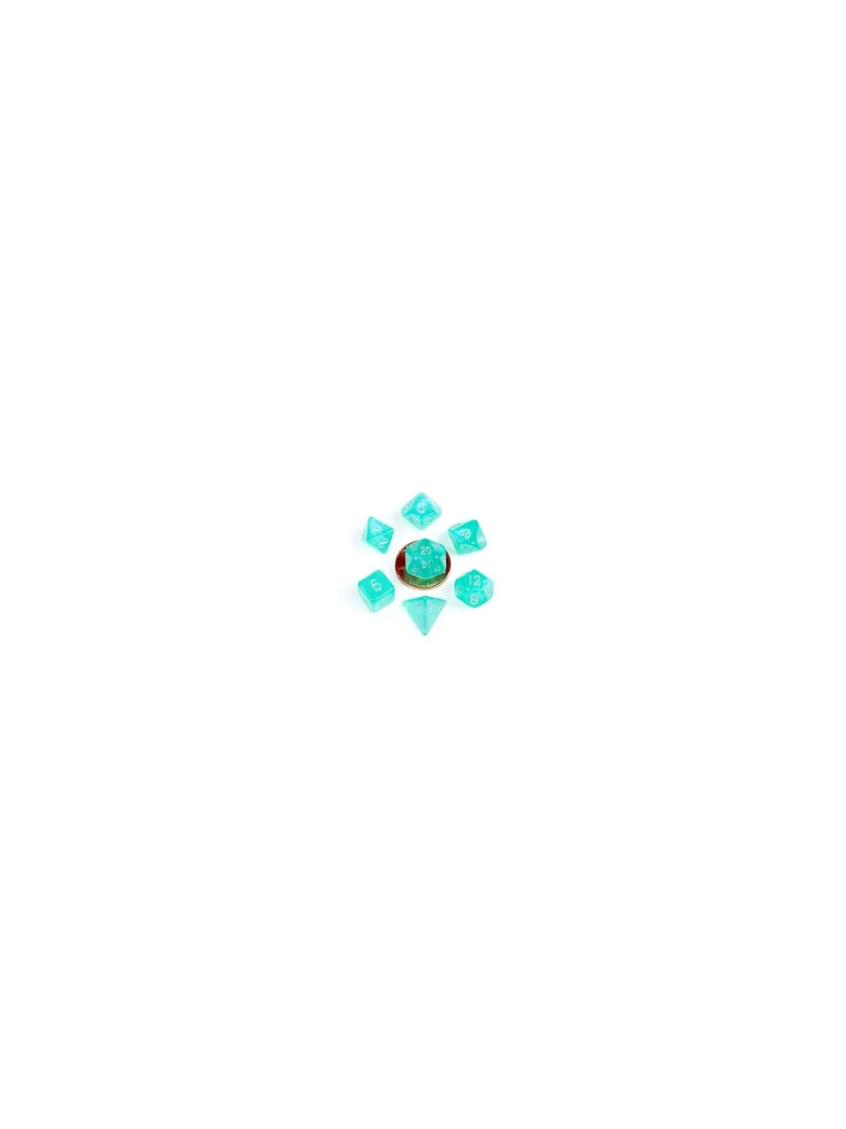 FanRoll Mini Pack de Dados Stardust Turquoise de FanRoll en Dados | La Cueva Roja