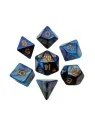 FanRoll Mini Pack de Dados Blue/Light Blue with Gold Numbers de FanRoll en Dados | La Cueva Roja