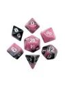 FanRoll Mini Pack de Dados Pink/Black with White Numbers de FanRoll en Dados | La Cueva Roja