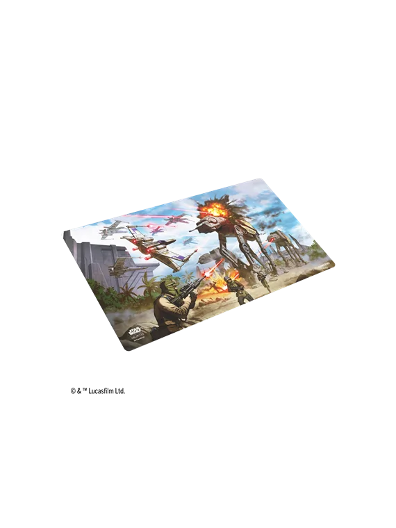 Star Wars Unlimited: Game Mat Battle of Scarif de Gamegenic en TAPETE | La Cueva Roja