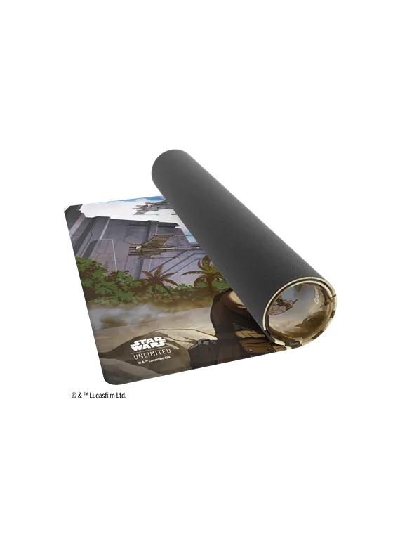 Star Wars Unlimited: Game Mat Battle of Scarif de Gamegenic en TAPETE | La Cueva Roja