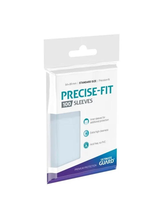 Ultimate Guard Precise-Fit Sleeves Fundas de Cartas Tamaño Estándar Transparente (100) de Ultimate Guard en Fundas | La Cueva Ro