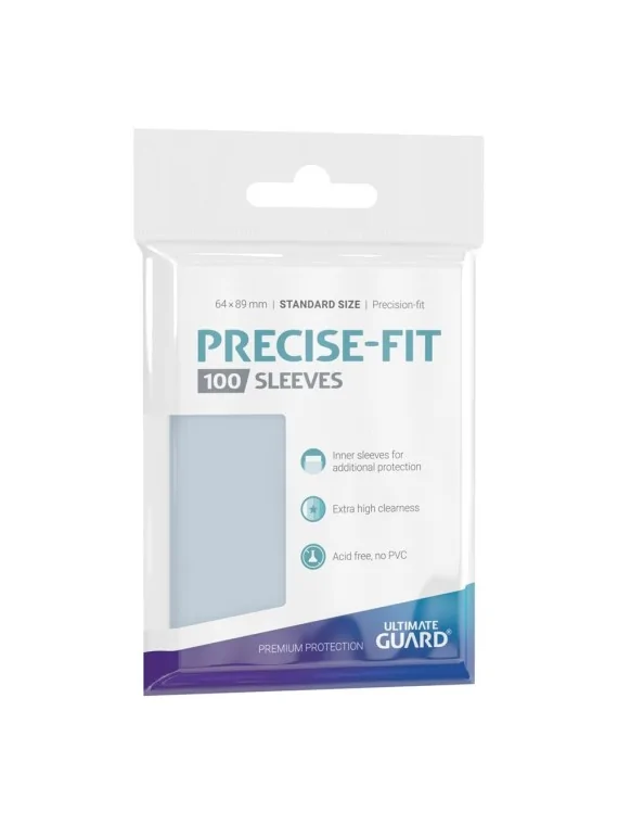 Ultimate Guard Precise-Fit Sleeves Fundas de Cartas Tamaño Estándar Transparente (100) de Ultimate Guard en Fundas | La Cueva Ro