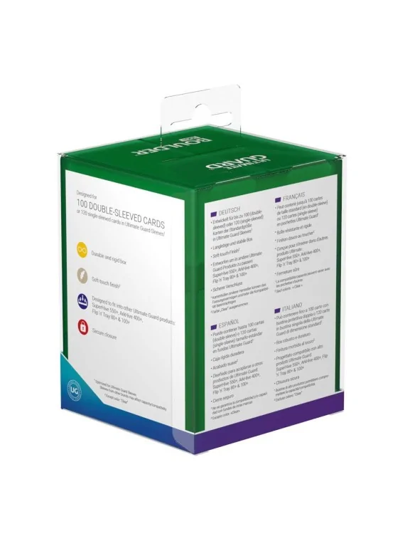 Ultimate Guard Boulder Deck Case 100+ Tamaño Estándar Emerald de Ultimate Guard en CAJAS | La Cueva Roja