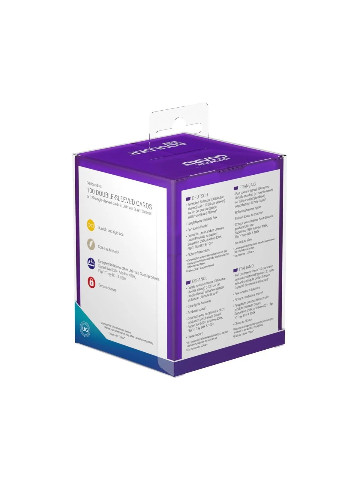 Ultimate Guard Boulder Deck Case 100+ Tamaño Estándar Amethyst de Ultimate Guard en CAJAS | La Cueva Roja
