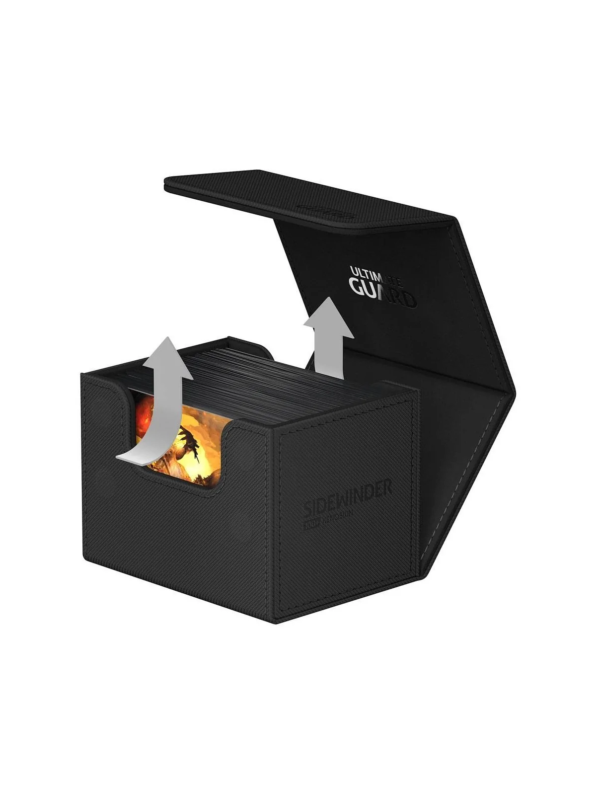 Ultimate Guard Sidewinder 100+ XenoSkin Monocolor Negro de Ultimate Guard en Cajas para Cartas | La Cueva Roja