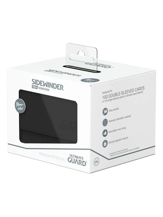 Ultimate Guard Sidewinder 100+ XenoSkin Monocolor Negro de Ultimate Guard en Cajas para Cartas | La Cueva Roja