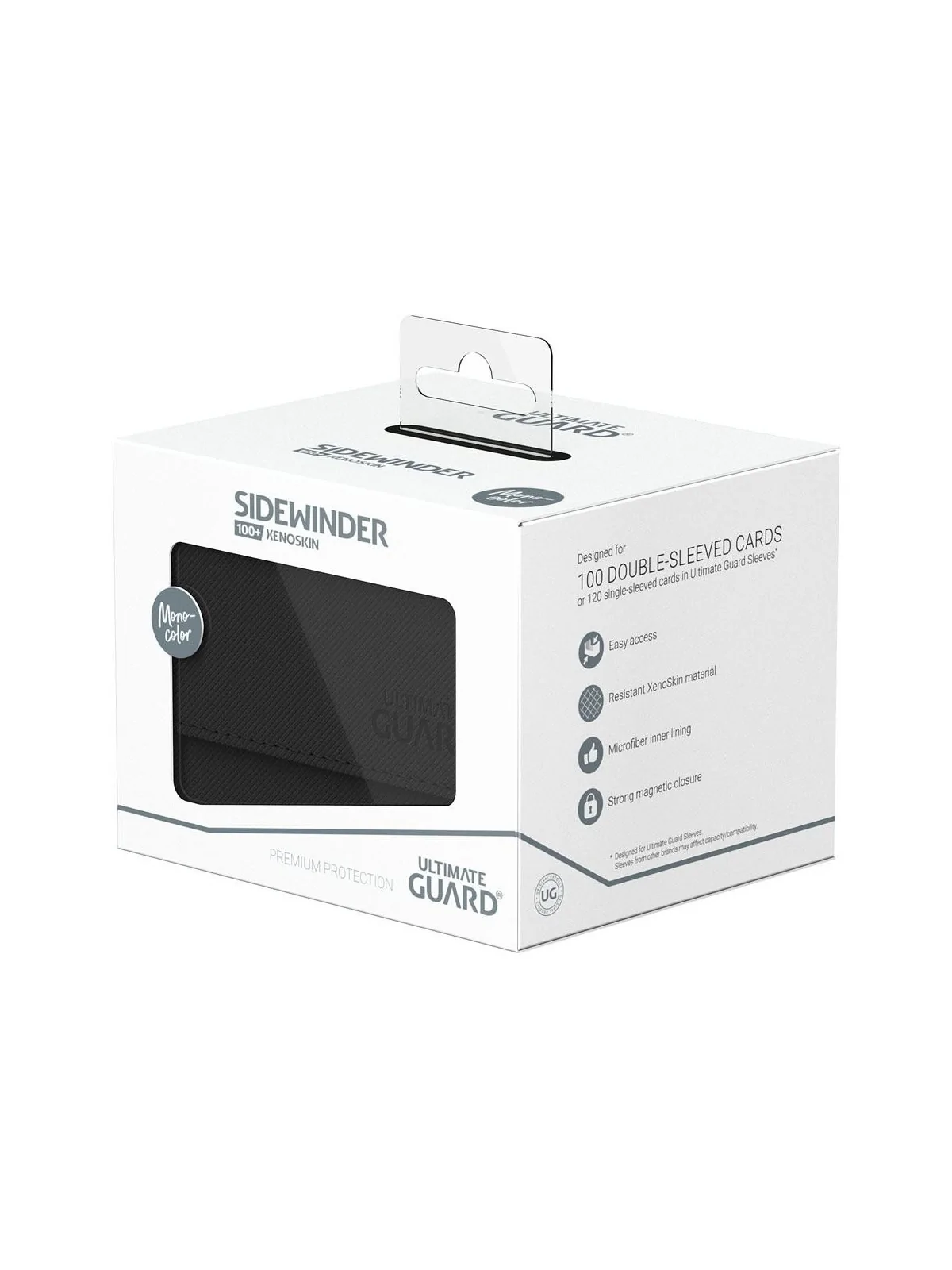 Ultimate Guard Sidewinder 100+ XenoSkin Monocolor Negro de Ultimate Guard en Cajas para Cartas | La Cueva Roja