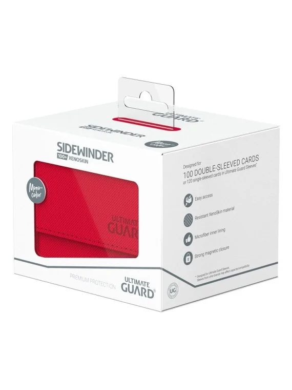 Ultimate Guard Sidewinder 100+ XenoSkin Monocolor Rojo de Ultimate Guard en Cajas para Cartas | La Cueva Roja
