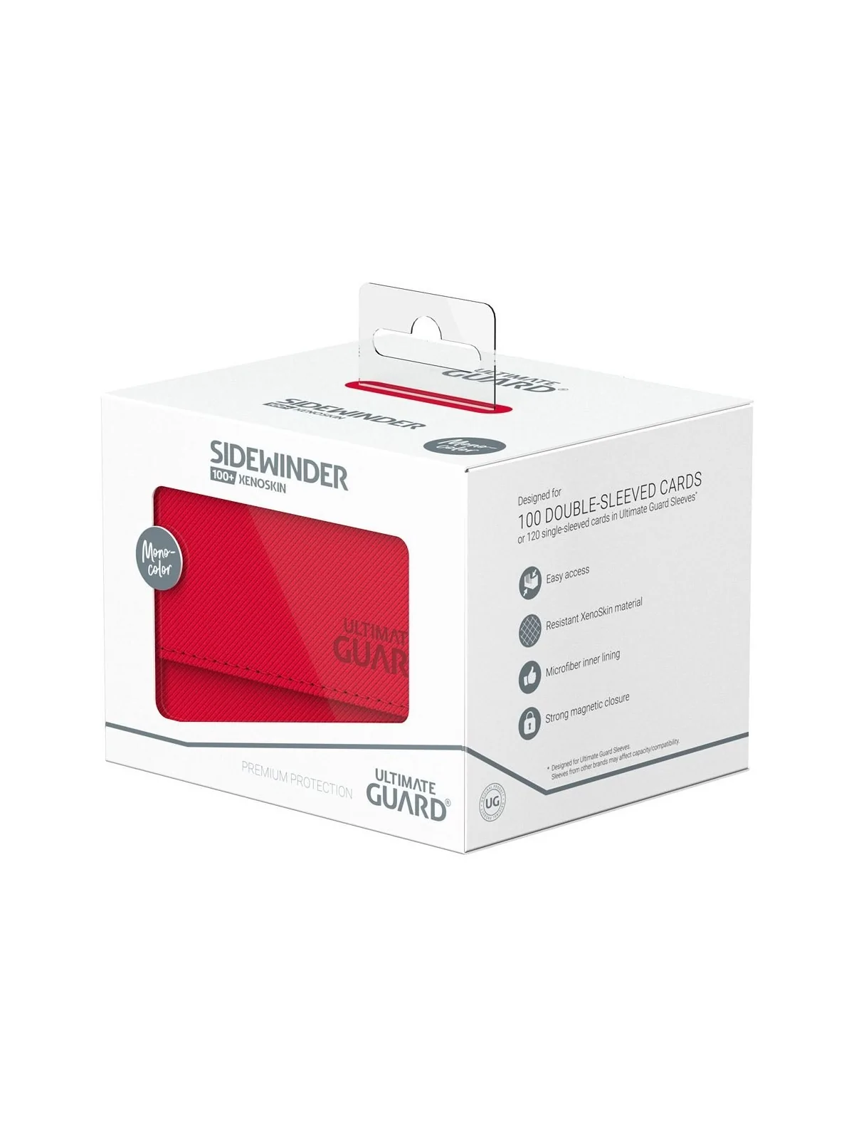 Ultimate Guard Sidewinder 100+ XenoSkin Monocolor Rojo de Ultimate Guard en Cajas para Cartas | La Cueva Roja
