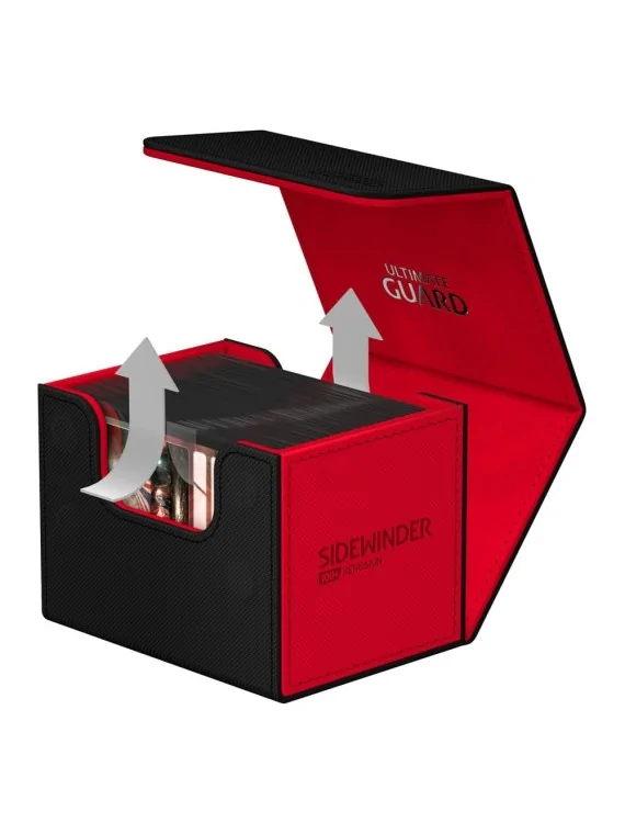 Ultimate Guard Sidewinder 100+ XenoSkin SYNERGY Negro/Rojo de Ultimate Guard en CAJAS | La Cueva Roja