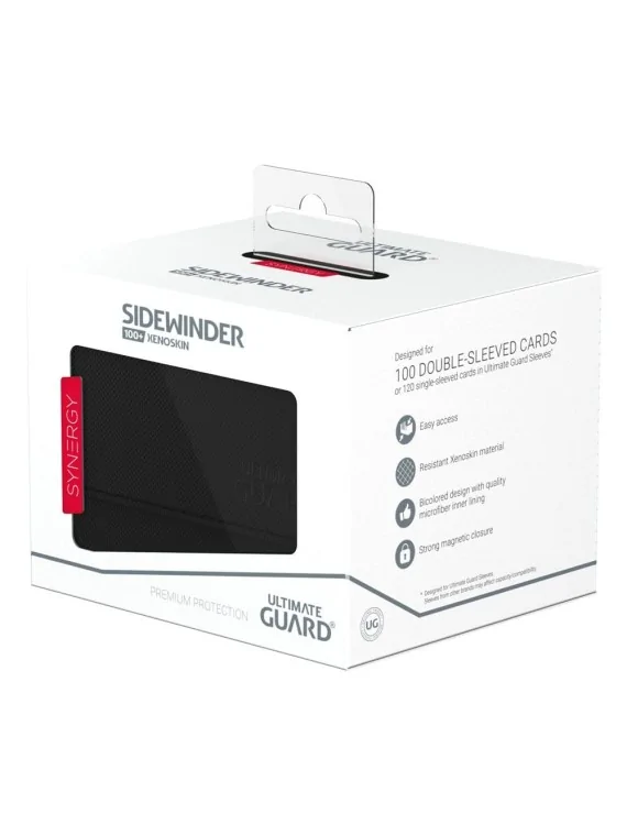 Ultimate Guard Sidewinder 100+ XenoSkin SYNERGY Negro/Rojo de Ultimate Guard en CAJAS | La Cueva Roja