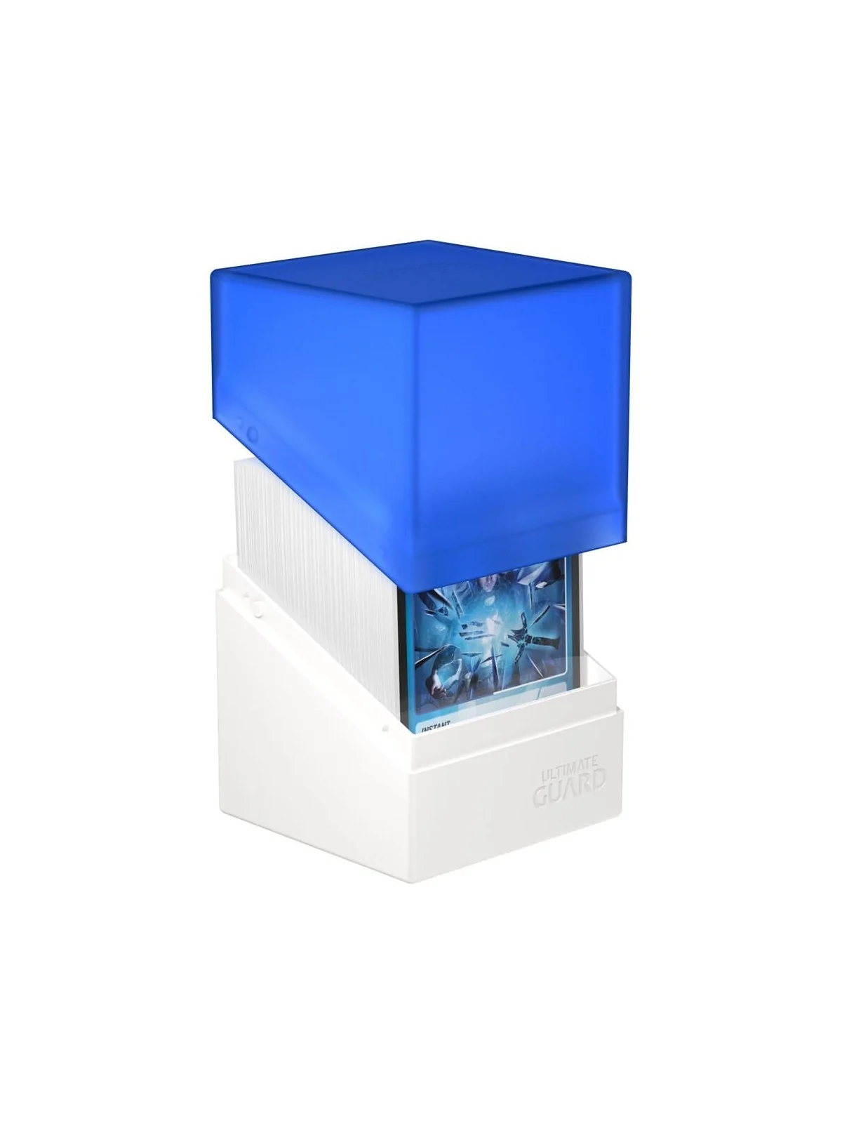 Ultimate Guard Boulder Deck Case 100+ SYNERGY Azul/Blanco de Ultimate Guard en Cajas para Cartas | La Cueva Roja