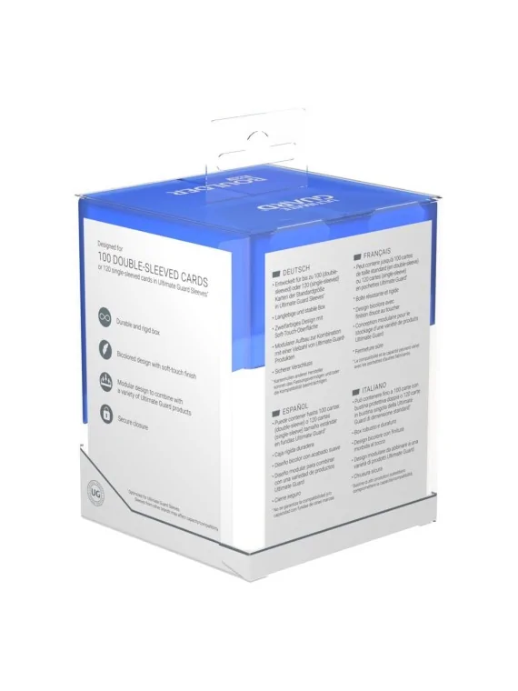 Ultimate Guard Boulder Deck Case 100+ SYNERGY Azul/Blanco de Ultimate Guard en Cajas para Cartas | La Cueva Roja