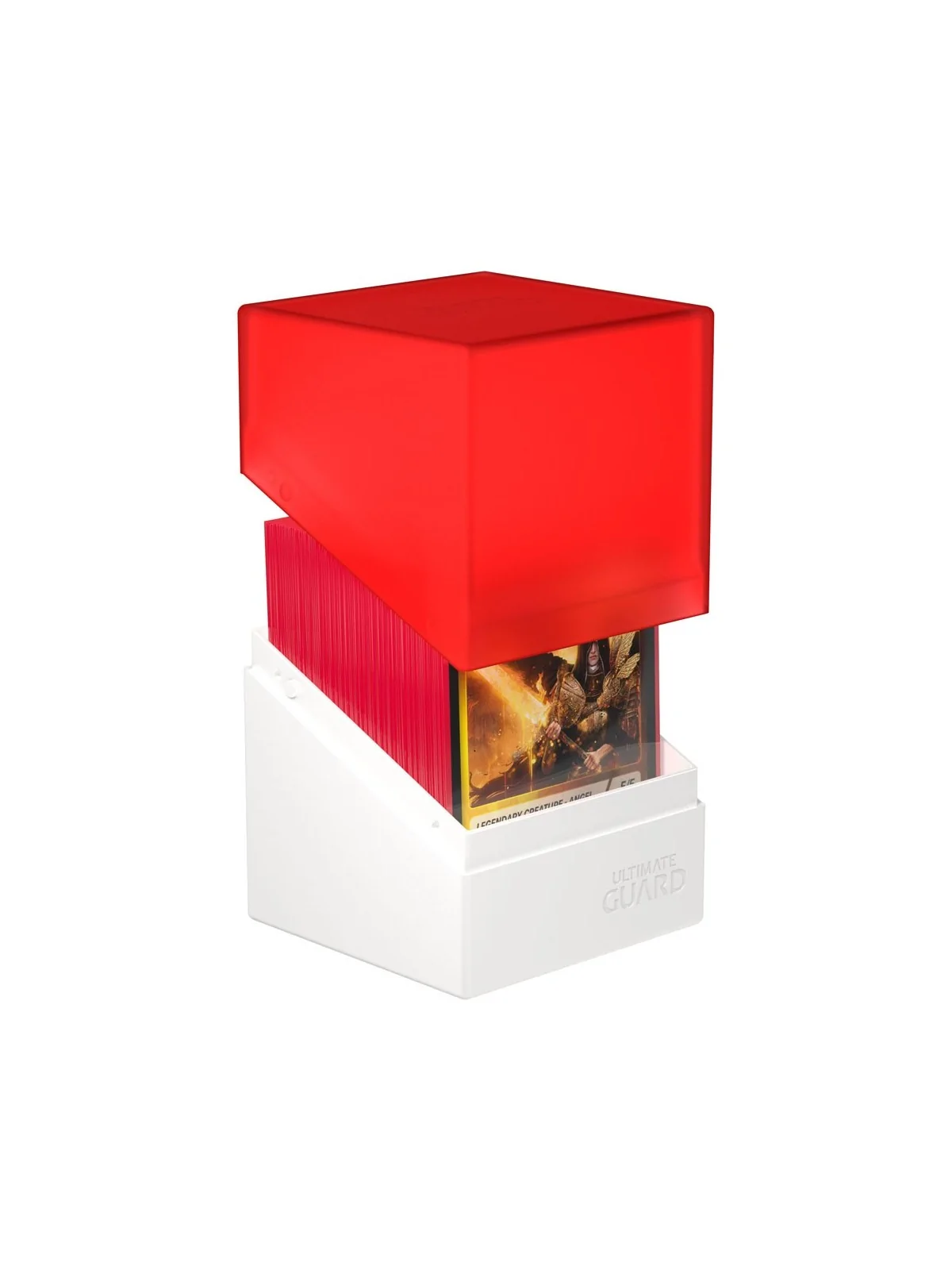 Ultimate Guard Boulder Deck Case 100+ SYNERGY Rojo/Blanco de Ultimate Guard en Cajas para Cartas | La Cueva Roja