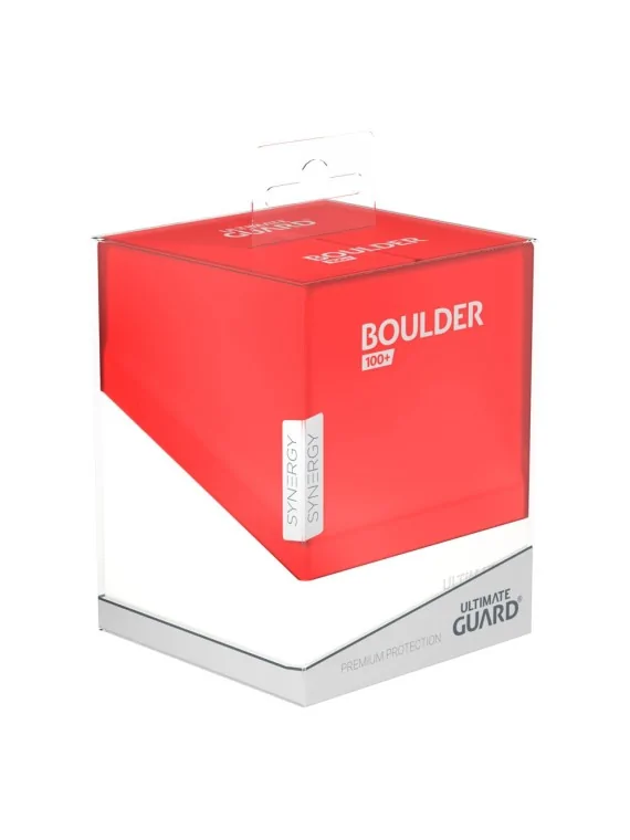 Ultimate Guard Boulder Deck Case 100+ SYNERGY Rojo/Blanco de Ultimate Guard en Cajas para Cartas | La Cueva Roja