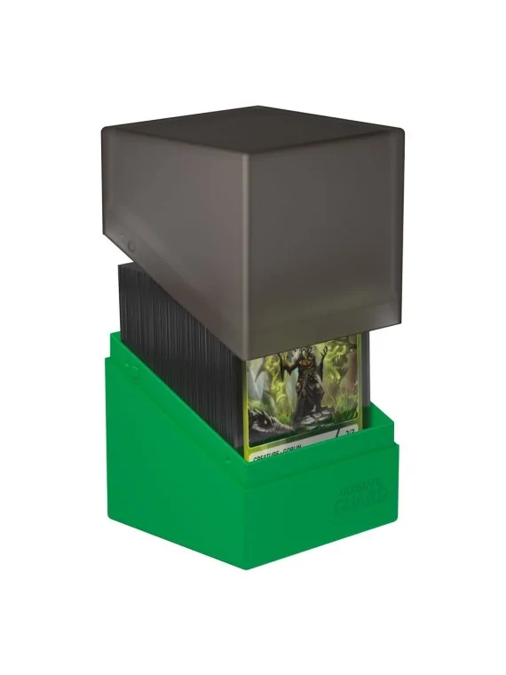 Ultimate Guard Boulder Deck Case 100+ SYNERGY Negro/Verde de Ultimate Guard en Cajas para Cartas | La Cueva Roja