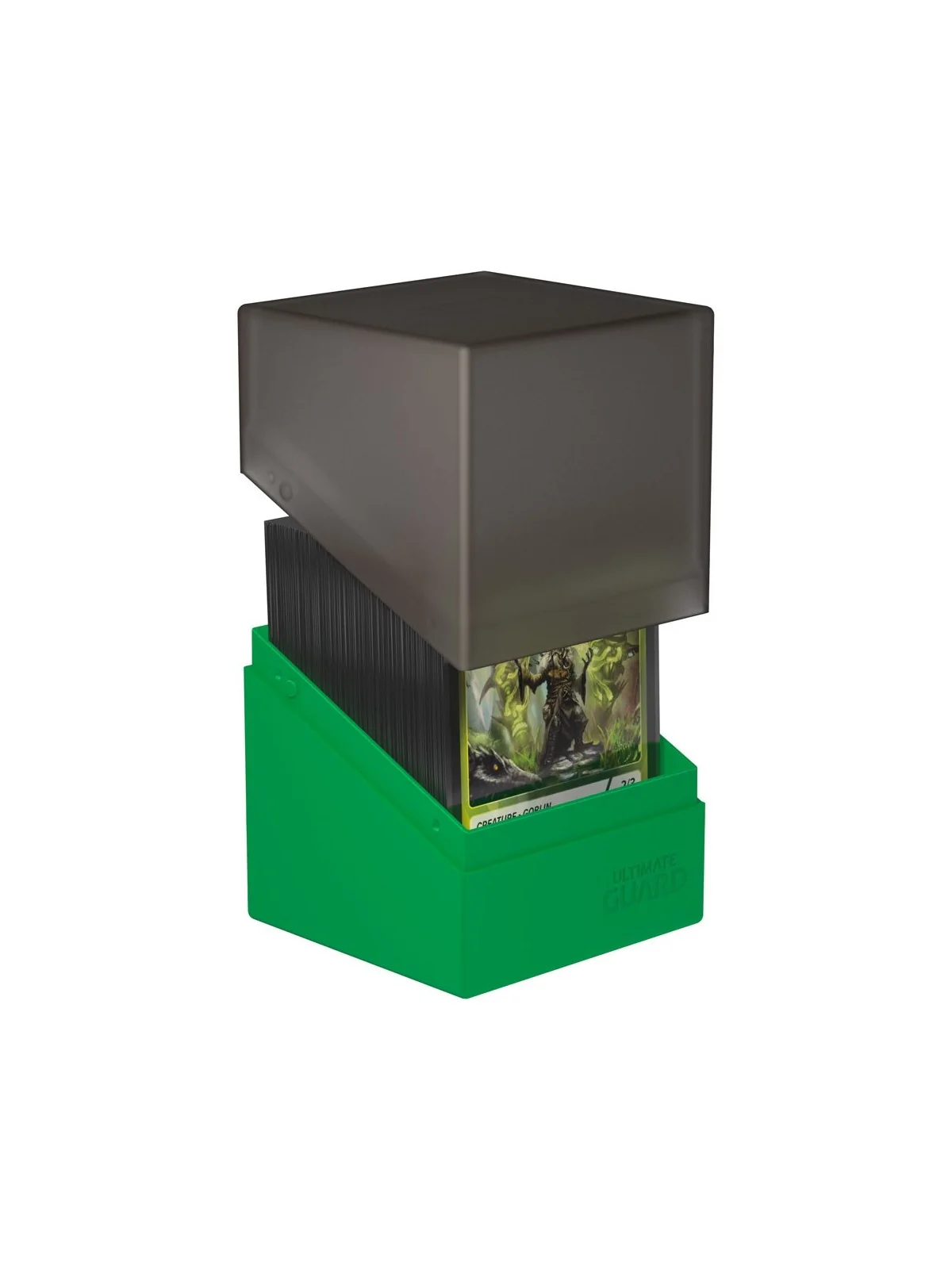 Ultimate Guard Boulder Deck Case 100+ SYNERGY Negro/Verde de Ultimate Guard en Cajas para Cartas | La Cueva Roja