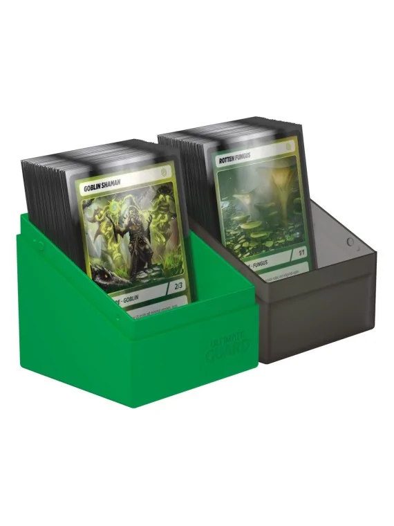 Ultimate Guard Boulder Deck Case 100+ SYNERGY Negro/Verde de Ultimate Guard en Cajas para Cartas | La Cueva Roja