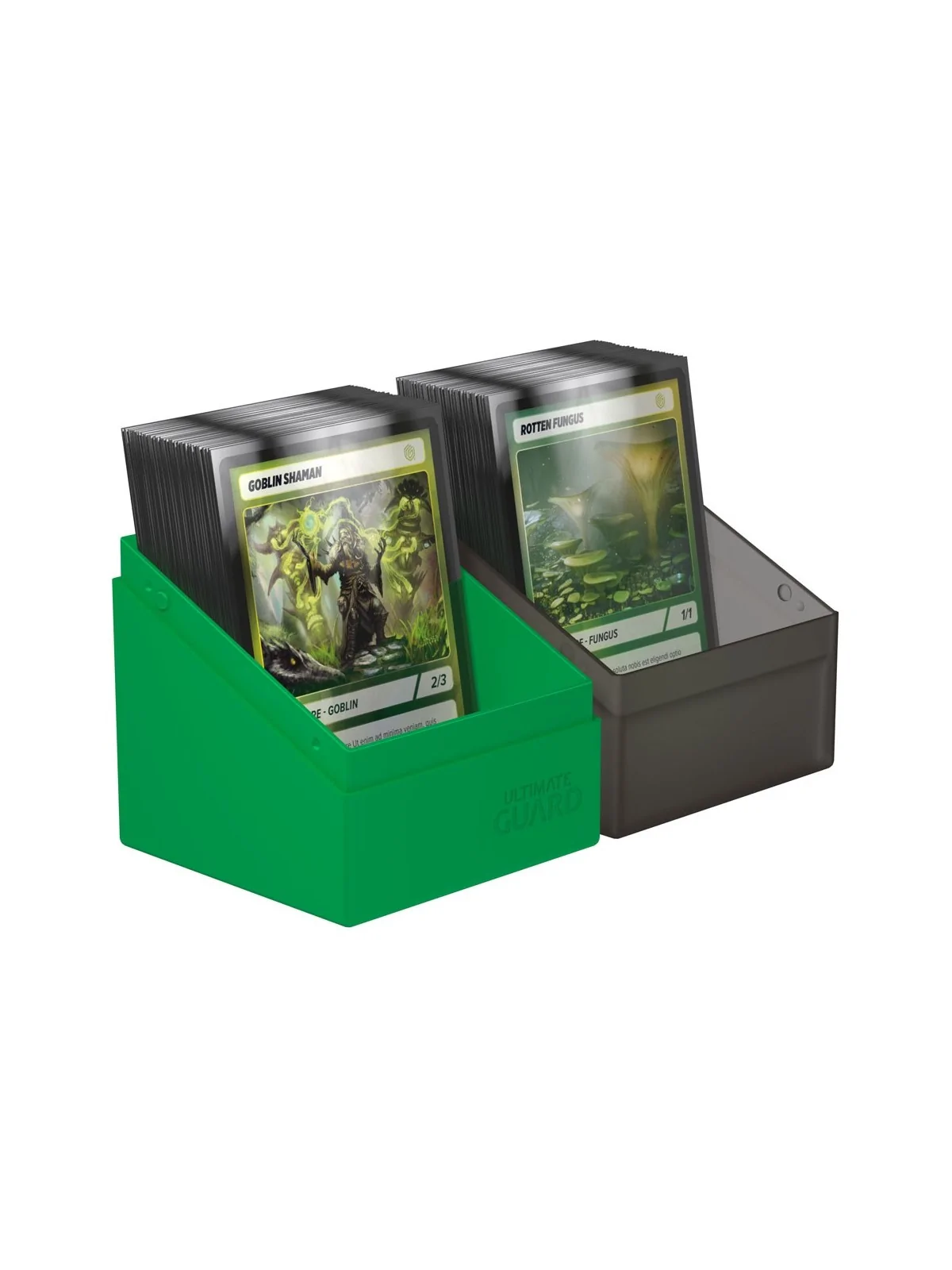 Ultimate Guard Boulder Deck Case 100+ SYNERGY Negro/Verde de Ultimate Guard en Cajas para Cartas | La Cueva Roja
