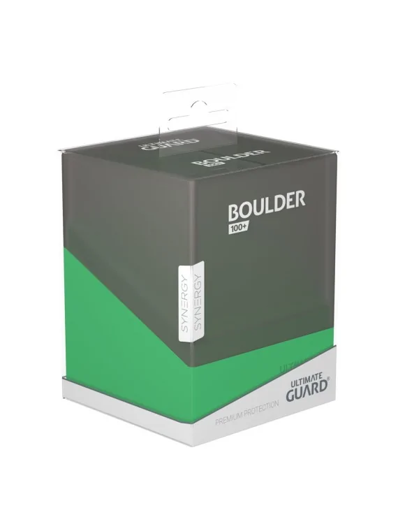 Ultimate Guard Boulder Deck Case 100+ SYNERGY Negro/Verde de Ultimate Guard en Cajas para Cartas | La Cueva Roja