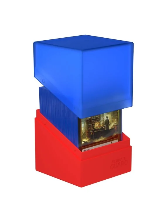 Ultimate Guard Boulder Deck Case 100+ SYNERGY Azul/Rojo de Ultimate Guard en Cajas para Cartas | La Cueva Roja
