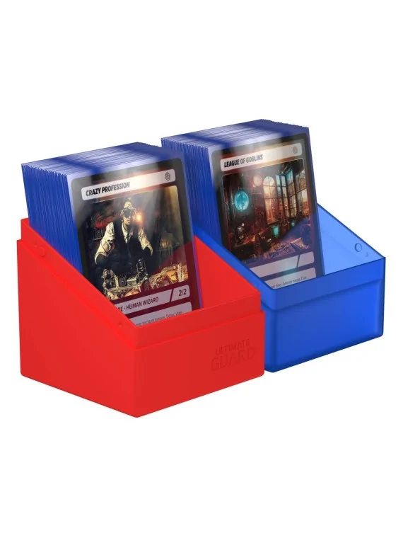 Ultimate Guard Boulder Deck Case 100+ SYNERGY Azul/Rojo de Ultimate Guard en Cajas para Cartas | La Cueva Roja