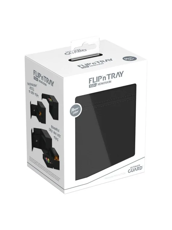 Ultimate Guard Flip`n`Tray 133+ XenoSkin Negro de Ultimate Guard en Cajas para Cartas | La Cueva Roja